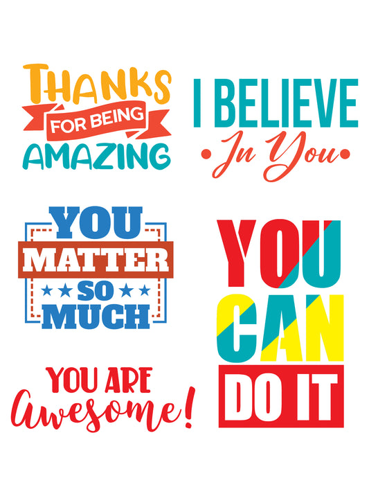 Print & Cut Encouragement Phrases