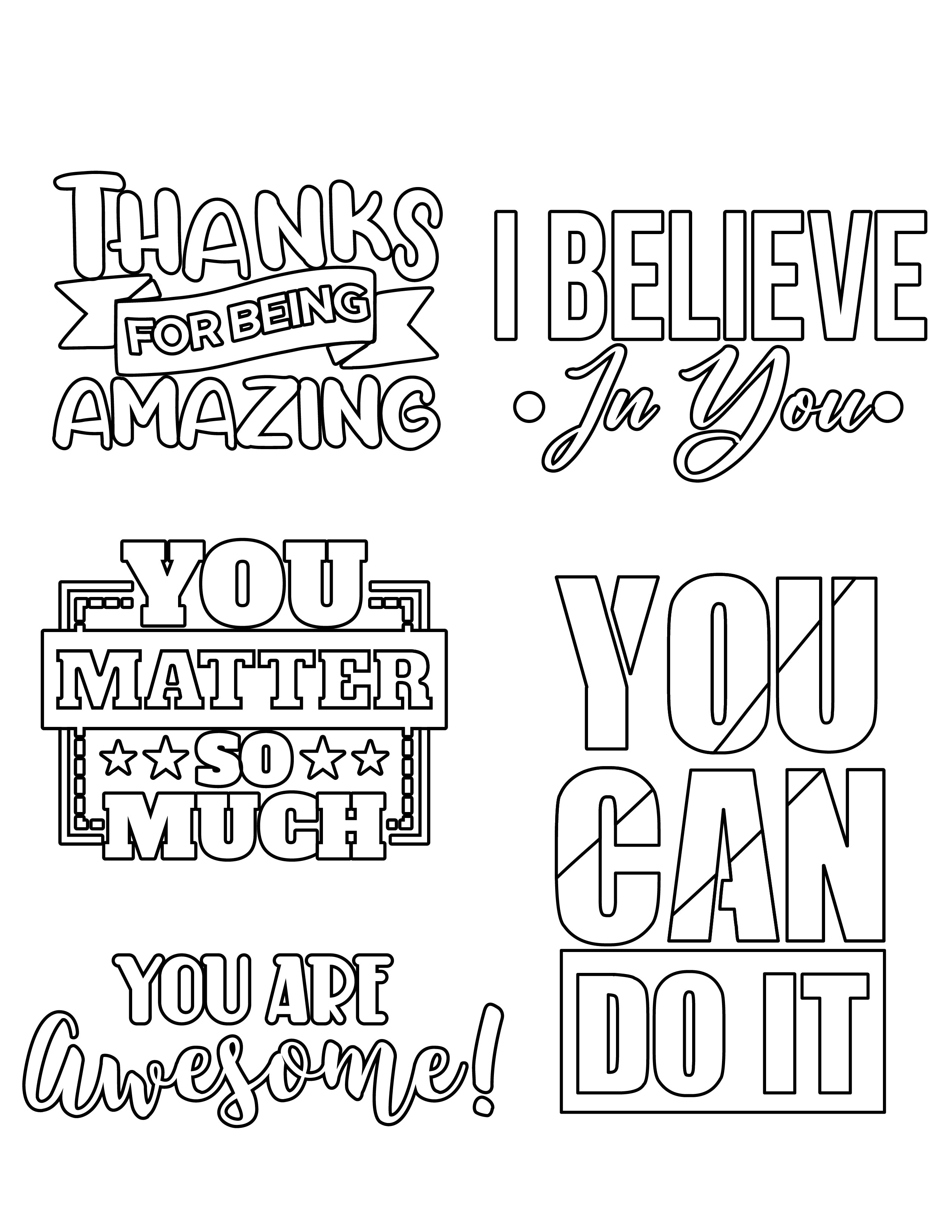 Print Color Encouragement Phrases B W Cards For Cubs print-color-encouragement-phrases-b-w-cards-for-cubs