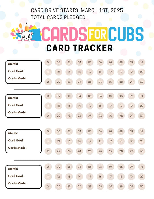 Card Tracker Print Out